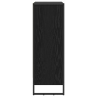 Produktbild för Bokskåp Svart Ek 80 x 30 x 86,5 cm Konstruerat trä