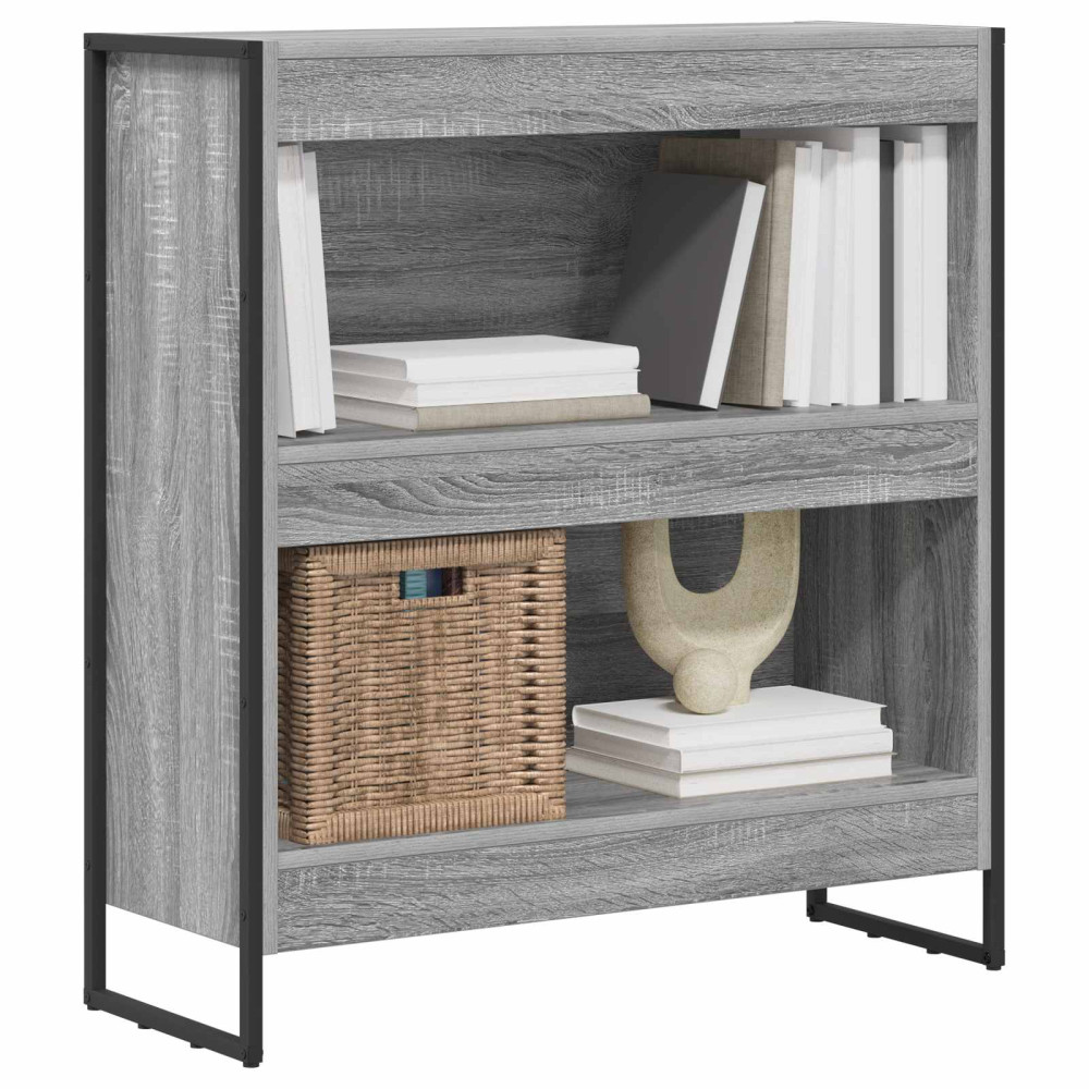Produktbild för Bokskåp Grå Sonoma 80 x 30 x 86,5 cm Konstruerat trä