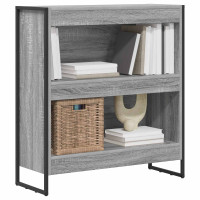 Produktbild för Bokskåp Grå Sonoma 80 x 30 x 86,5 cm Konstruerat trä