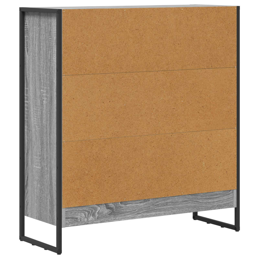 Produktbild för Bokskåp Grå Sonoma 80 x 30 x 86,5 cm Konstruerat trä