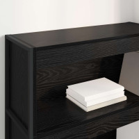 Produktbild för Bokskåp Svart Ek 80 x 30 x 121 cm Konstruerat trä