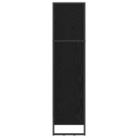 Produktbild för Bokskåp Svart Ek 80 x 30 x 121 cm Konstruerat trä