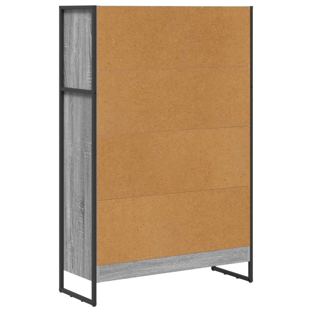 Produktbild för Bokskåp Grå Sonoma 80 x 30 x 121 cm Konstruerat trä