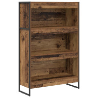 Produktbild för Bokskåp Gammalt trä 80 x 30 x 121 cm Konstruerat trä