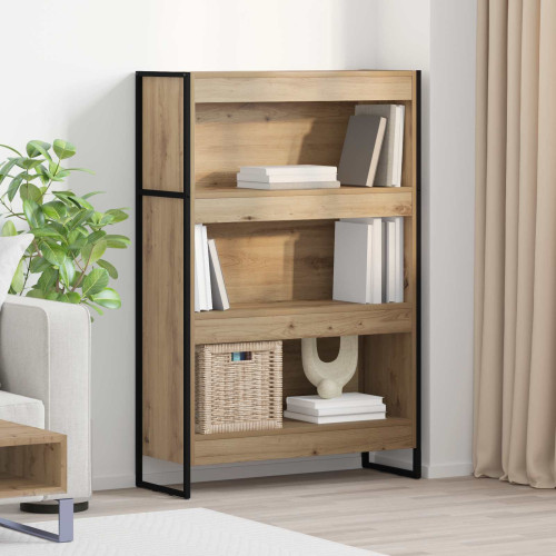 vidaXL Bokskåp Artisan Ek 80 x 30 x 121 cm Konstruerat trä