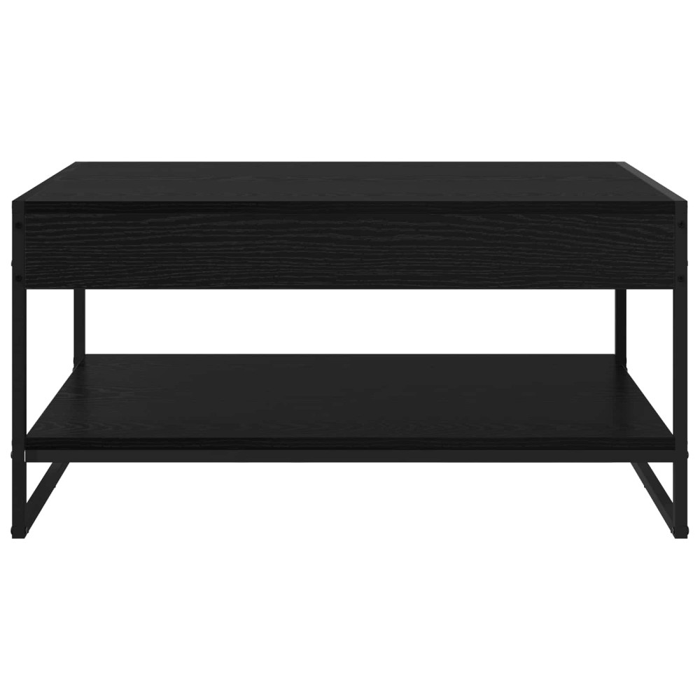 Produktbild för Kaffeebord Svart Ek 80 x 50 x 40 cm Konstruerat trä