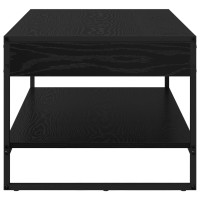 Produktbild för Kaffeebord Svart Ek 80 x 50 x 40 cm Konstruerat trä