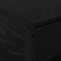 Produktbild för Kaffeebord Svart Ek 80 x 50 x 40 cm Konstruerat trä