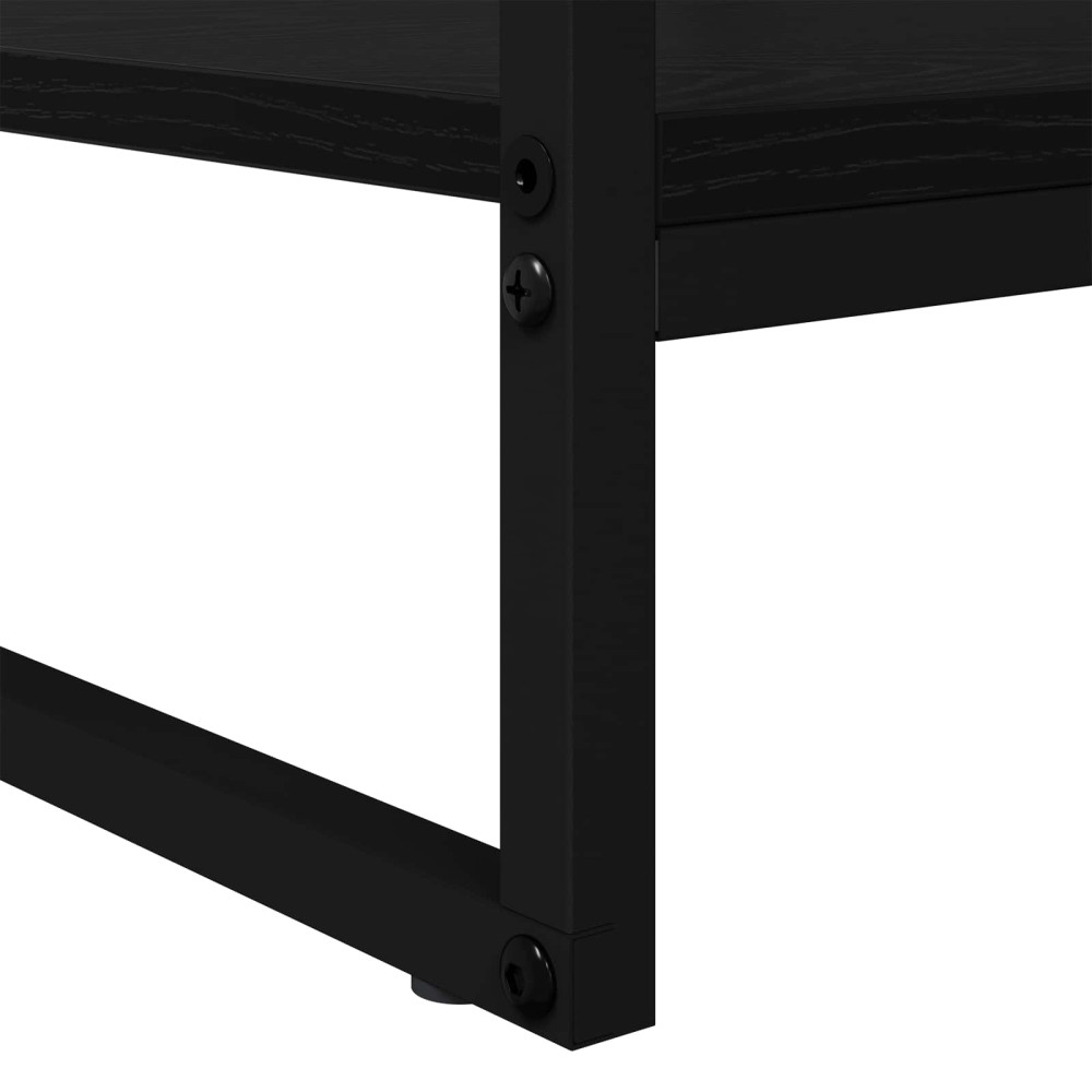 Produktbild för Kaffeebord Svart Ek 80 x 50 x 40 cm Konstruerat trä