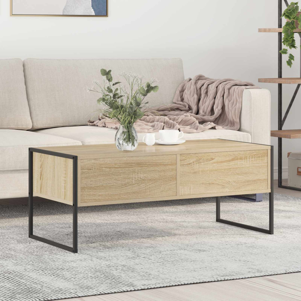 Produktbild för Kaffeebord med låda Sonoma 100 x 46 x 40 cm Konstruerat trä