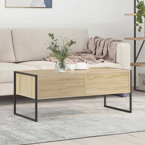 vidaXL Kaffeebord med låda Sonoma 100 x 46 x 40 cm Konstruerat trä