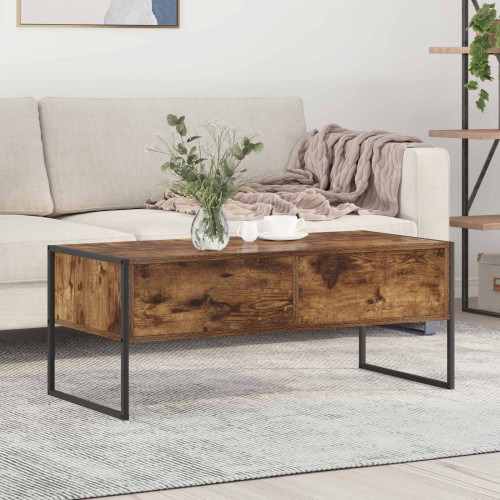 vidaXL Kaffeebord med låda Rökek 100 x 46 x 40 cm Konstruerat trä