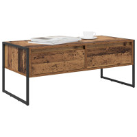 Produktbild för Kaffeebord Gammalt trä 100 x 46 x 40 cm Konstruerat trä