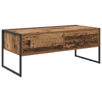 Produktbild för Kaffeebord Gammalt trä 100 x 46 x 40 cm Konstruerat trä