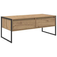 Produktbild för Kaffeebord med låda Artisan Ek 100 x 46 x 40 cm Konstruerat trä