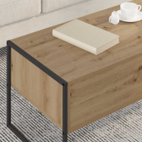 Produktbild för Kaffeebord med låda Artisan Ek 100 x 46 x 40 cm Konstruerat trä