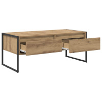 Produktbild för Kaffeebord med låda Artisan Ek 100 x 46 x 40 cm Konstruerat trä