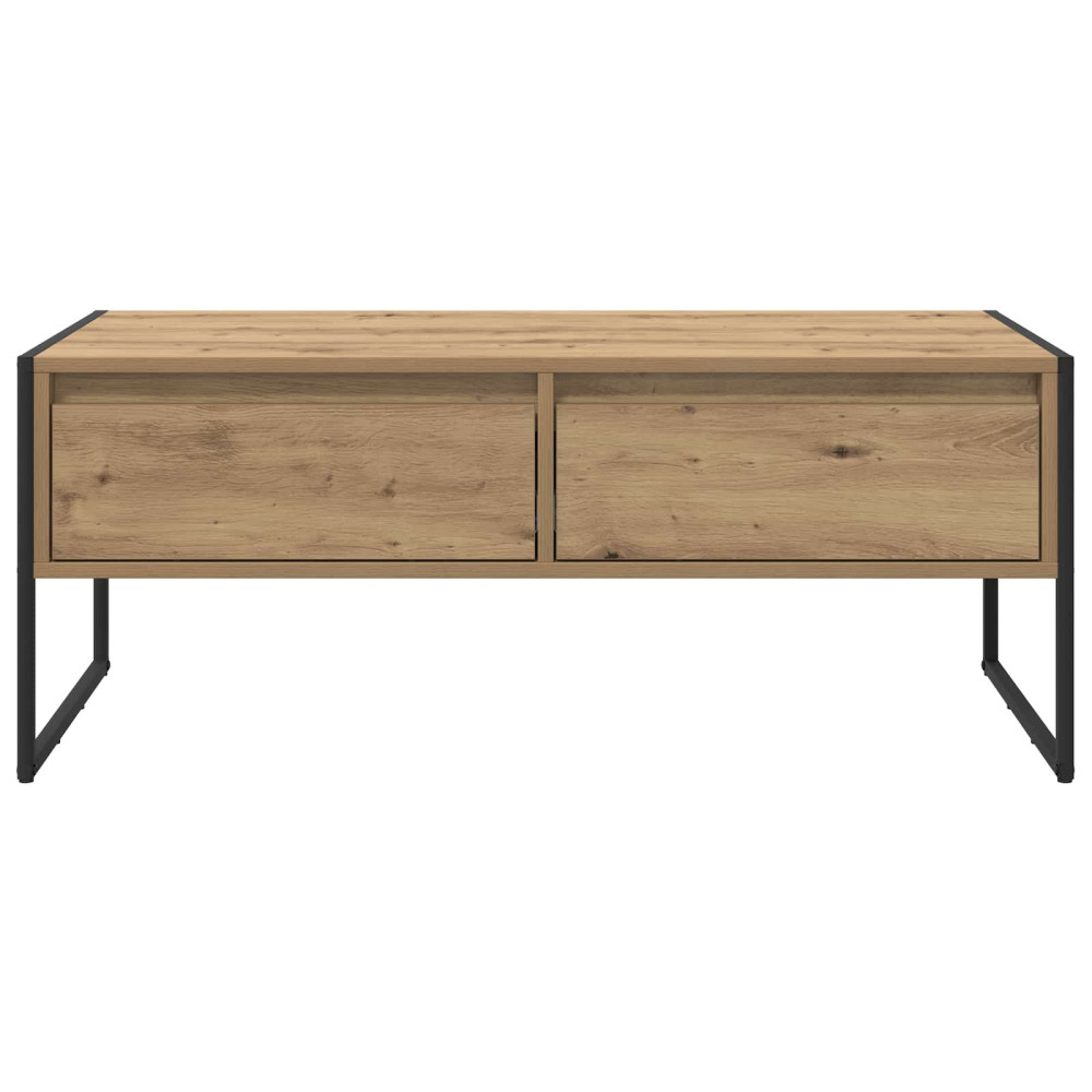 Produktbild för Kaffeebord med låda Artisan Ek 100 x 46 x 40 cm Konstruerat trä