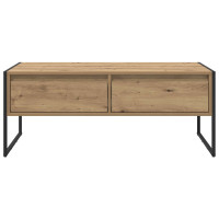 Produktbild för Kaffeebord med låda Artisan Ek 100 x 46 x 40 cm Konstruerat trä
