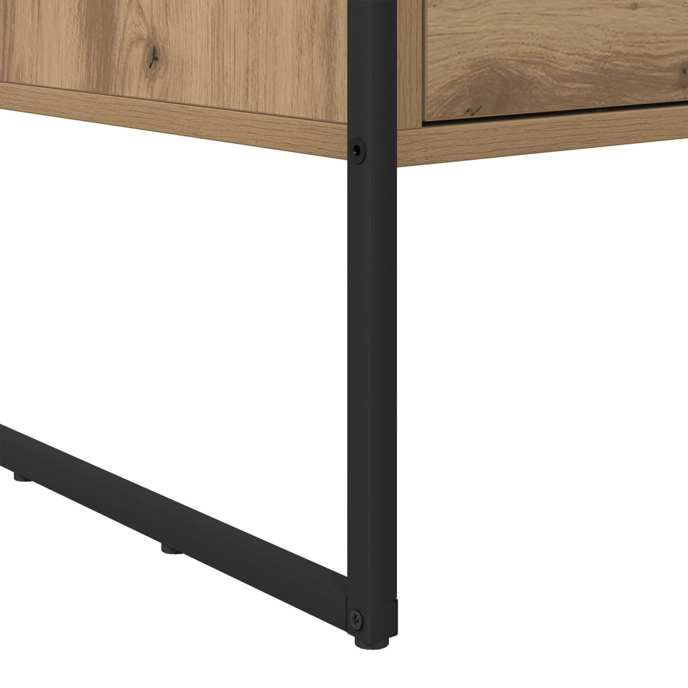 Produktbild för Kaffeebord med låda Artisan Ek 100 x 46 x 40 cm Konstruerat trä