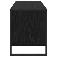 Produktbild för Skoskåp med lagring Svart Ek 100 x 35 x 44 cm Konstruerat trä