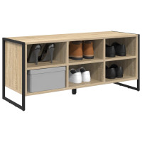 Produktbild för Skoskåp med lagring Sonoma 100 x 35 x 44 cm Konstruerat trä