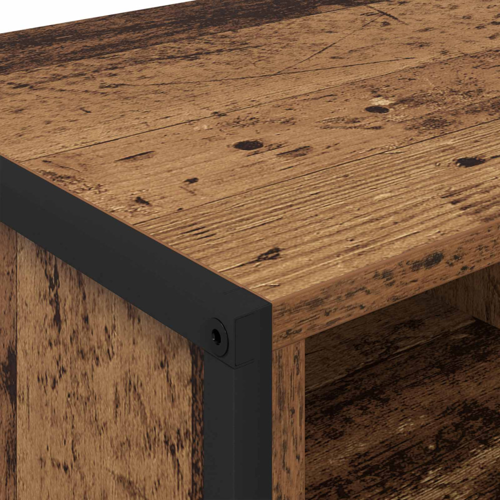 Produktbild för Skoskåp Gammalt trä 100 x 35 x 44 cm Konstruerat trä