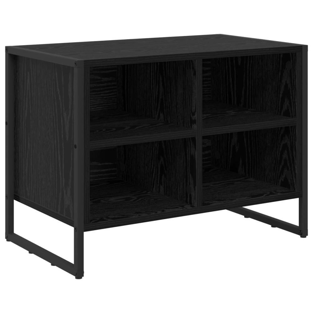 Produktbild för Skoskåp med lagring Svart Ek 60 x 35 x 44 cm Konstruerat trä