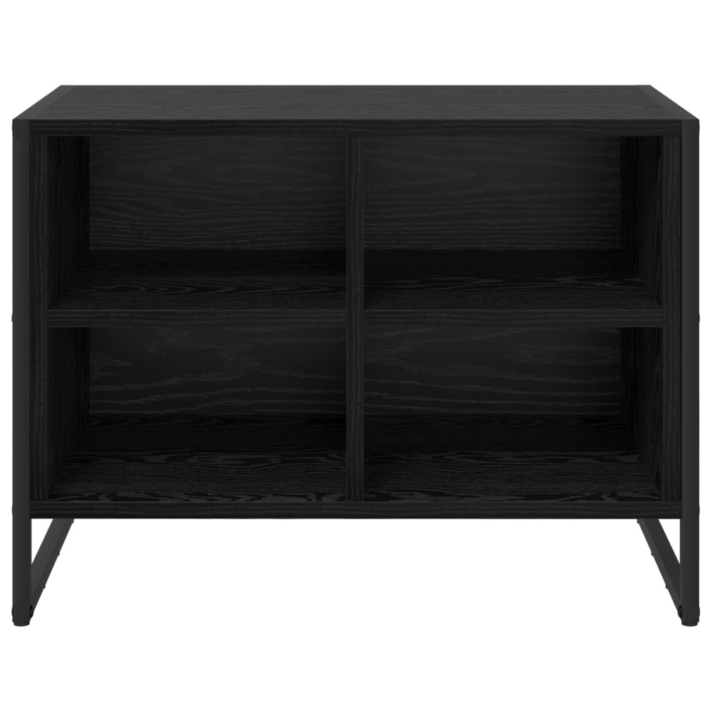Produktbild för Skoskåp med lagring Svart Ek 60 x 35 x 44 cm Konstruerat trä