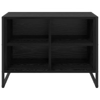 Produktbild för Skoskåp med lagring Svart Ek 60 x 35 x 44 cm Konstruerat trä