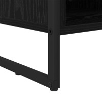 Produktbild för Skoskåp med lagring Svart Ek 60 x 35 x 44 cm Konstruerat trä