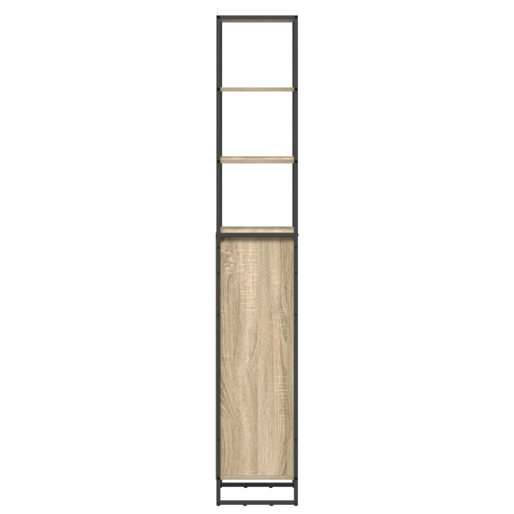 Produktbild för Badrumsskåp med låda Sonoma 40 x 30 x 180 cm Konstruerat trä
