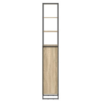 Produktbild för Badrumsskåp med låda Sonoma 40 x 30 x 180 cm Konstruerat trä