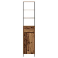 Produktbild för Badrumsskåp Gammalt trä 40 x 30 x 180 cm Konstruerat trä