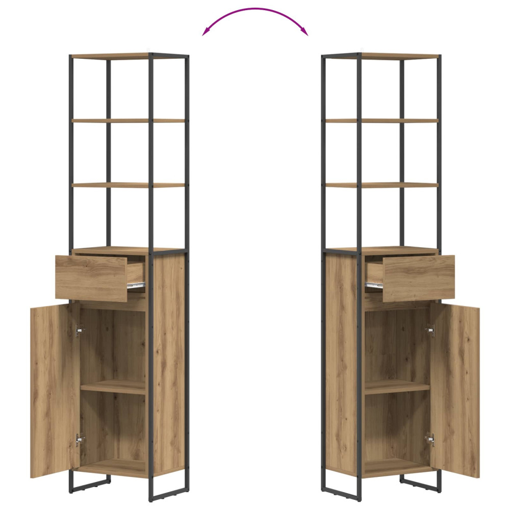 Produktbild för Badrumsskåp Artisan Ek 40 x 30 x 180 cm Konstruerat trä