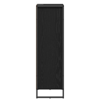 Produktbild för Badrumsskåp med låda Svart Ek 40 x 30 x 100 cm Konstruerat trä