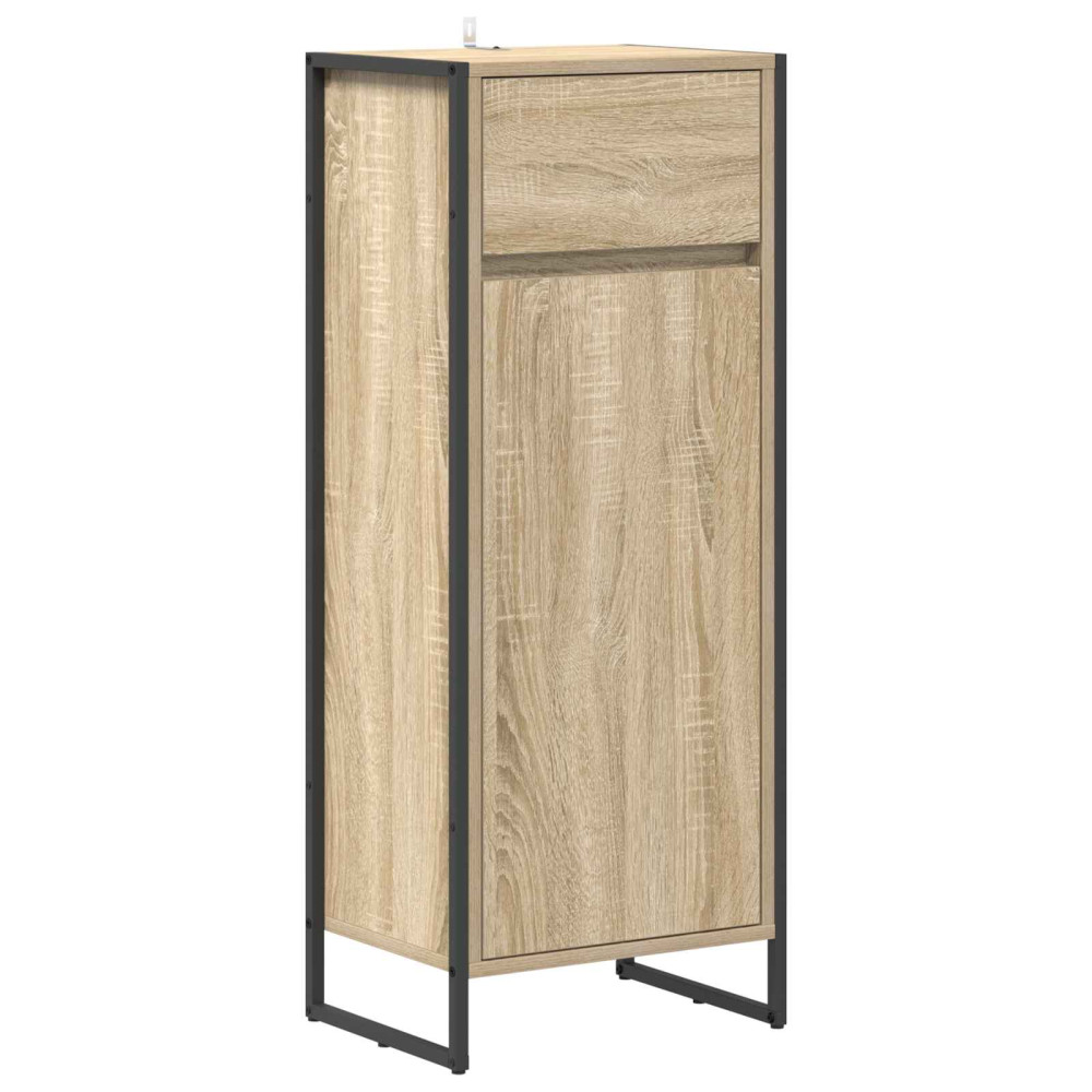 Produktbild för Badrumsskåp med låda Sonoma 40 x 30 x 100 cm Konstruerat trä