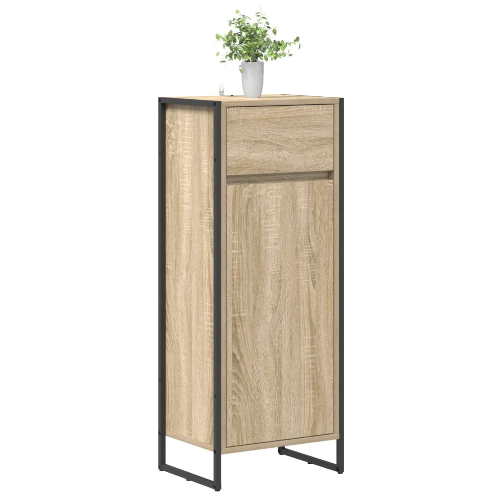 Produktbild för Badrumsskåp med låda Sonoma 40 x 30 x 100 cm Konstruerat trä