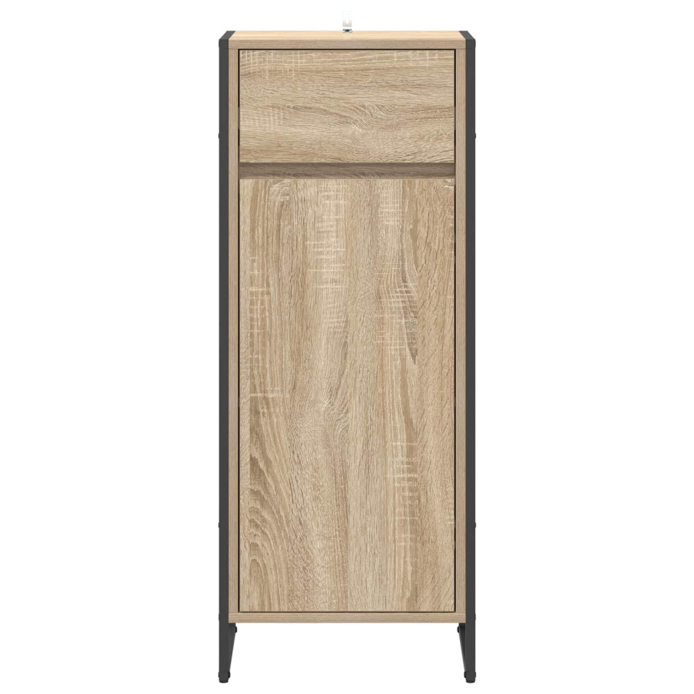 Produktbild för Badrumsskåp med låda Sonoma 40 x 30 x 100 cm Konstruerat trä