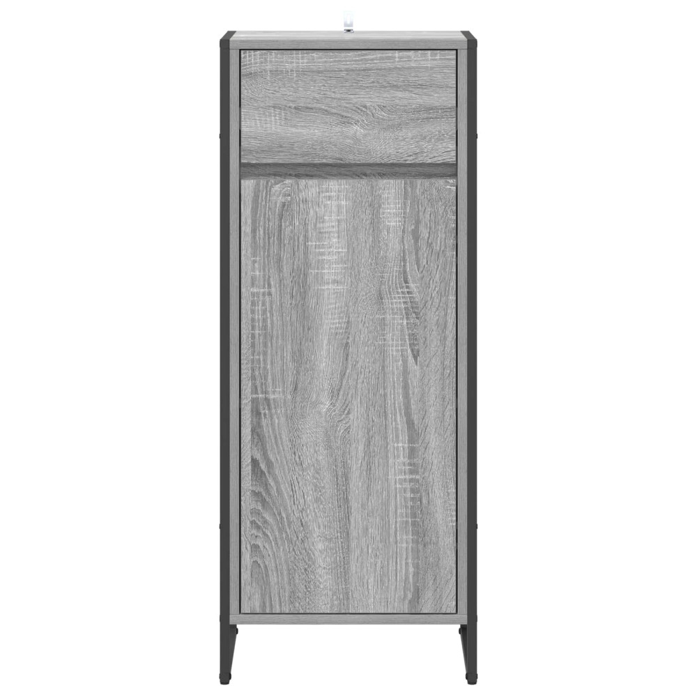 Produktbild för Badrumsskåp Grå Sonoma 40 x 30 x 100 cm Konstruerat trä