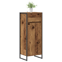 Produktbild för Badrumsskåp Gammalt trä 40 x 30 x 100 cm Konstruerat trä