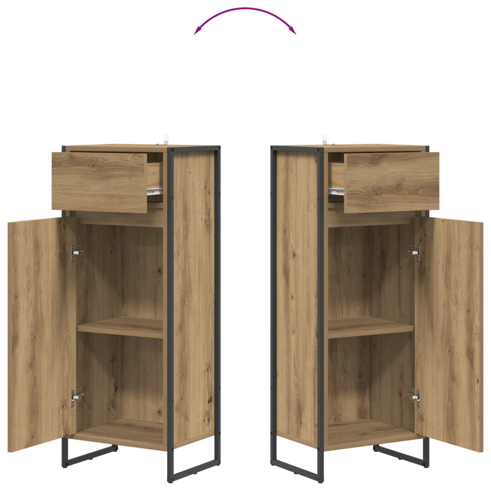 Produktbild för Badrumsskåp Artisan Ek 40 x 30 x 100 cm Konstruerat trä