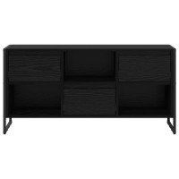 Produktbild för TV-skåp med låda Svart Ek 100 x 36 x 49,5 cm Konstruerat trä