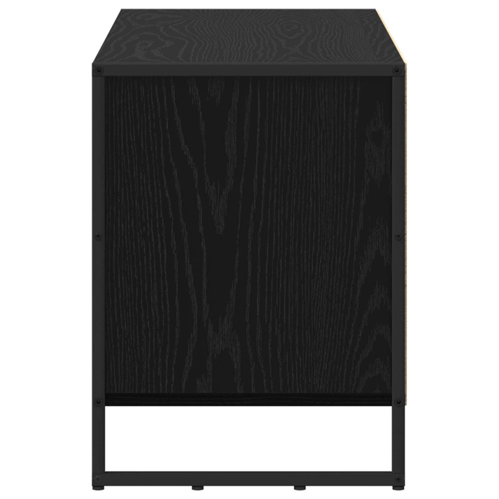 Produktbild för TV-skåp med låda Svart Ek 100 x 36 x 49,5 cm Konstruerat trä