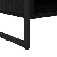Produktbild för TV-skåp med låda Svart Ek 100 x 36 x 49,5 cm Konstruerat trä