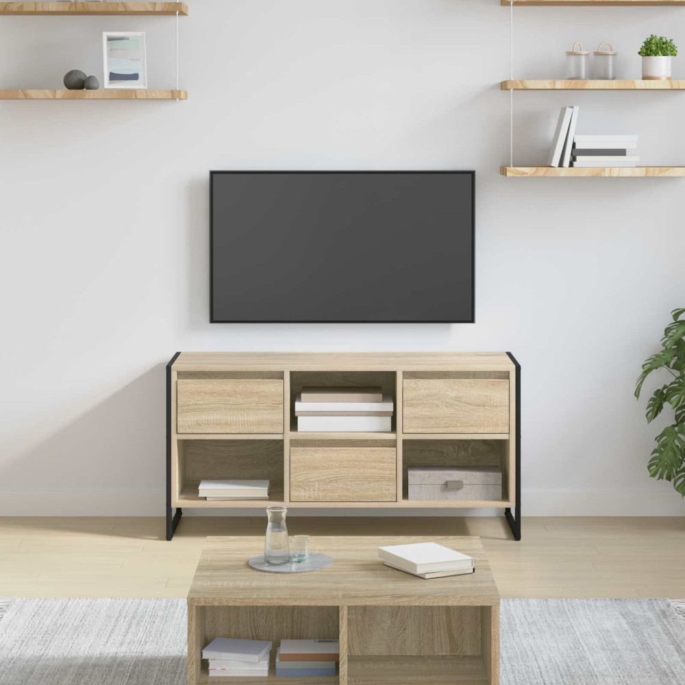 Produktbild för TV-skåp med låda Sonoma 100 x 36 x 49,5 cm Konstruerat trä