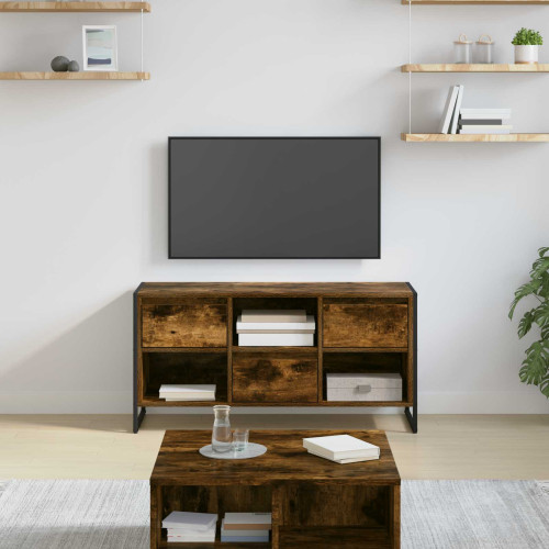 vidaXL TV-skåp med låda Rökek 100 x 36 x 49,5 cm Konstruerat trä