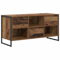 Produktbild för TV-skåp med låda Gammalt trä 100 x 36 x 49,5 cm Konstruerat trä