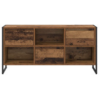 Produktbild för TV-skåp med låda Gammalt trä 100 x 36 x 49,5 cm Konstruerat trä