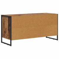 Produktbild för TV-skåp med låda Gammalt trä 100 x 36 x 49,5 cm Konstruerat trä